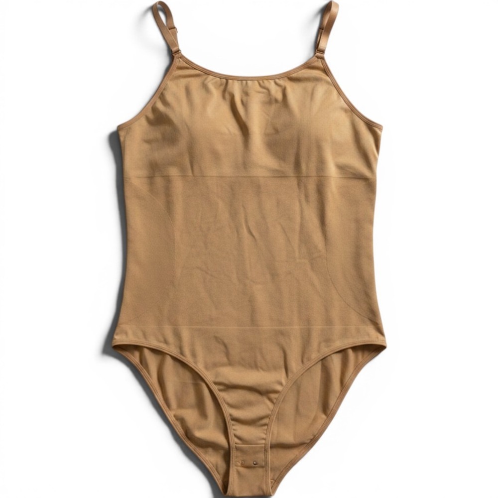 Shapermint Bodysuit Women 4XL Tan NEW Seamless Adjustable Strap Shapewear 95001
